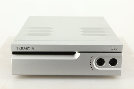 Front view of a used Trilogy Audio H1 Valve Headphone Energiser in Natural finish