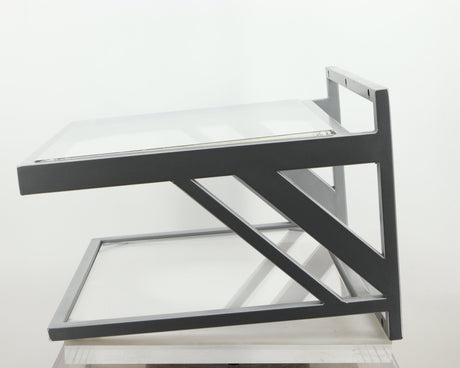 Right side view of a used TTW Turntable Wall Mount in a silver finish