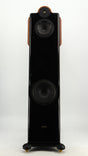 Front view of a used Usher CP-6381 Floorstanding Speakers in a gloss black finish