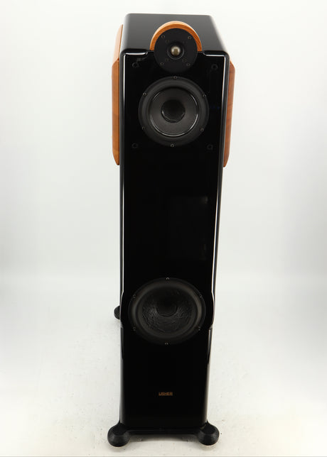 Top of a used Usher CP-6381 Floorstanding Speakers in a gloss black finish