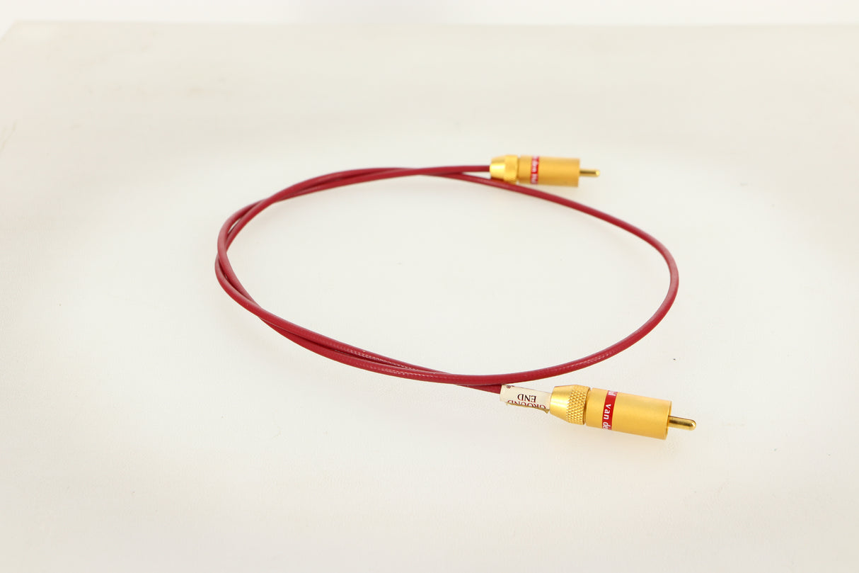 Side view of a used Van Den Hul The Orchid RCA-RCA Interconnect 0.8m