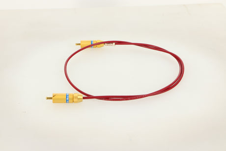 Side view of a used Van Den Hul The Orchid RCA-RCA Interconnect 0.8m