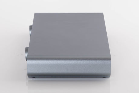Right side view of a used Volumio Preciso Digital Analogue Converter in a Silver finish