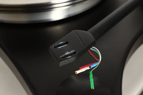 Close up view of a used VPI Prime Turntable 