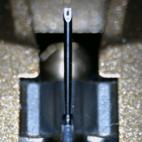 Close up of a used VPI Shyla MC Cartridge showing stylus
