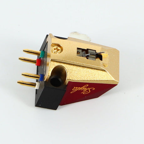 Left side view of a used VPI Shyla MC Cartridge