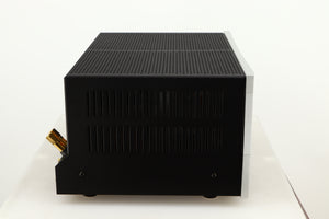 Left side view of a used VTL ST85 Power Amplifier in a silver finish 