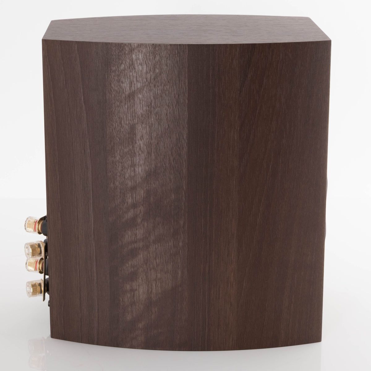 Left side view of a used Wharfedale Diamond 9.1 Standmount Speaker in a Walnut Pearl finish