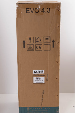 Box of a used Wharfedale EVO 4.3 Floorstanding Speaker in Walnut