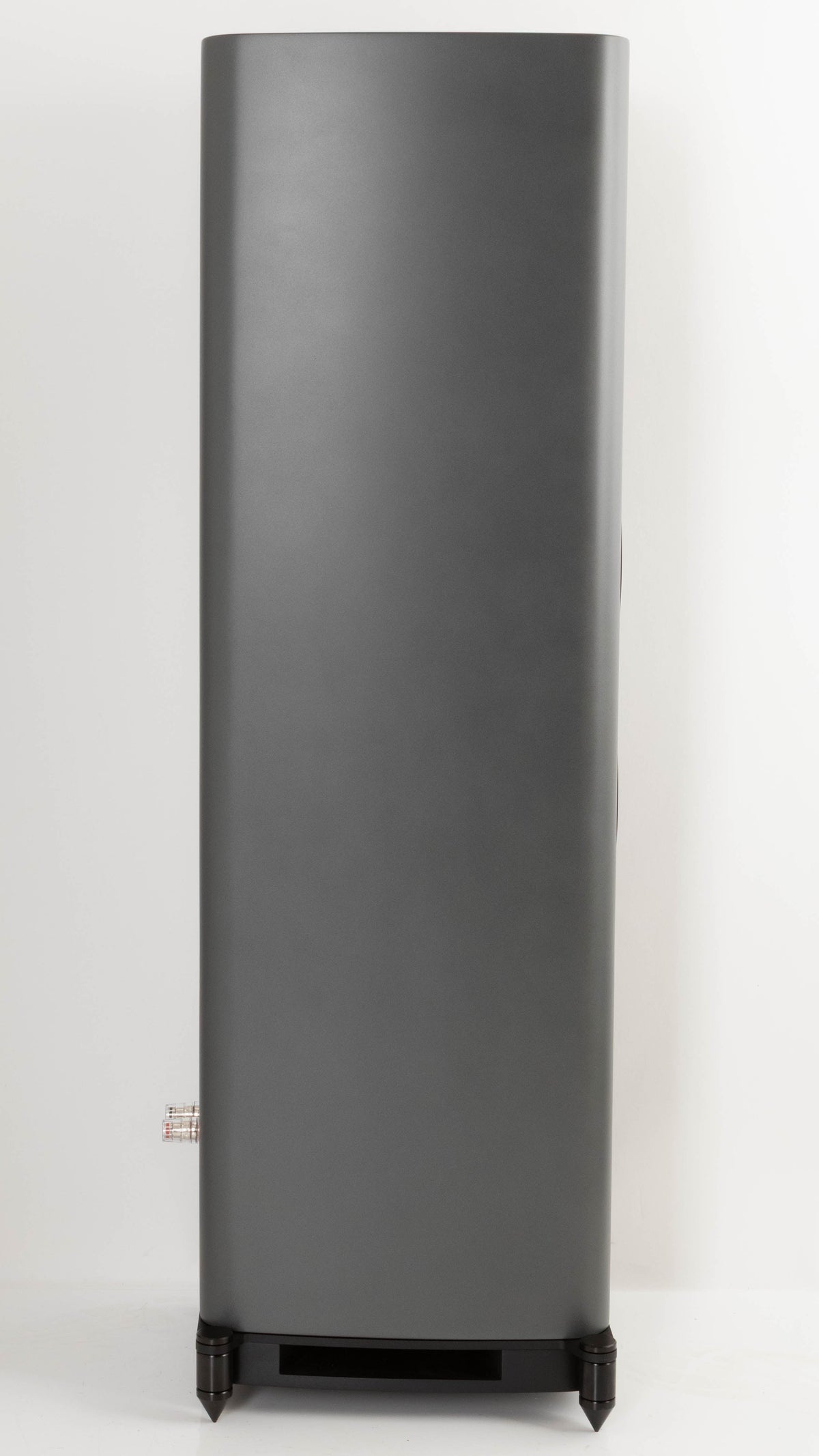 Left side view of a used Wharfedale EVO 5.3 Floorstanding Speaker in a Lunar Grey finish
