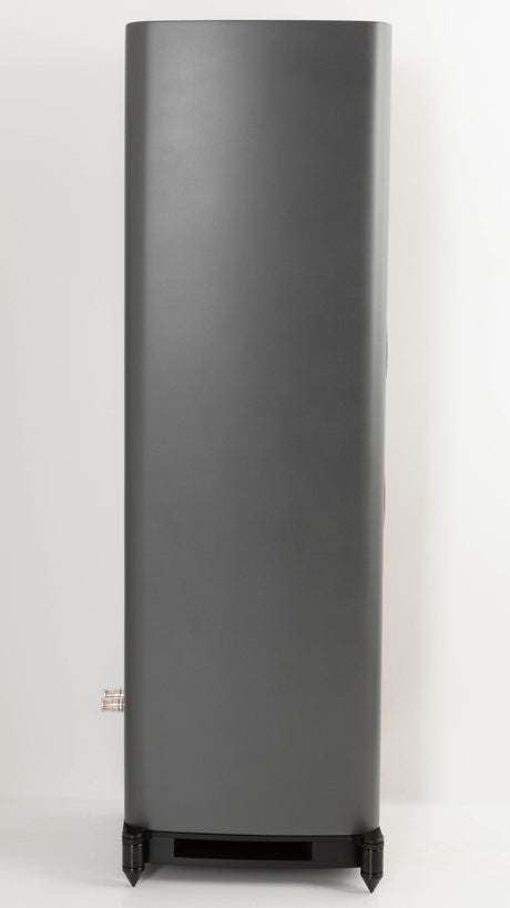 Left side view of a used Wharfedale EVO 5.3 Floorstanding Speaker in a Lunar Grey finish