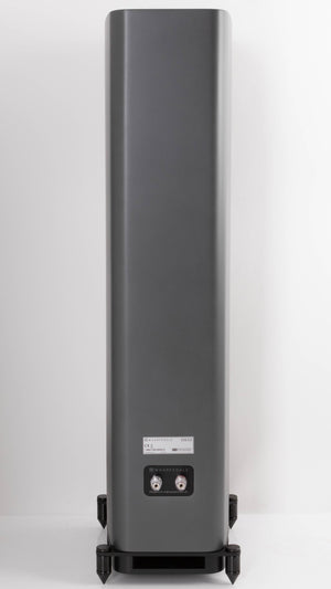 Rear view of a used Wharfedale EVO 5.3 Floorstanding Speaker in a Lunar Grey finish