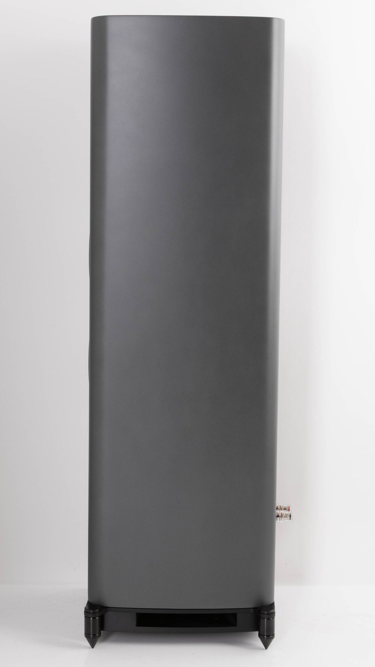 Right side view of a used Wharfedale EVO 5.3 Floorstanding Speaker in a Lunar Grey finish