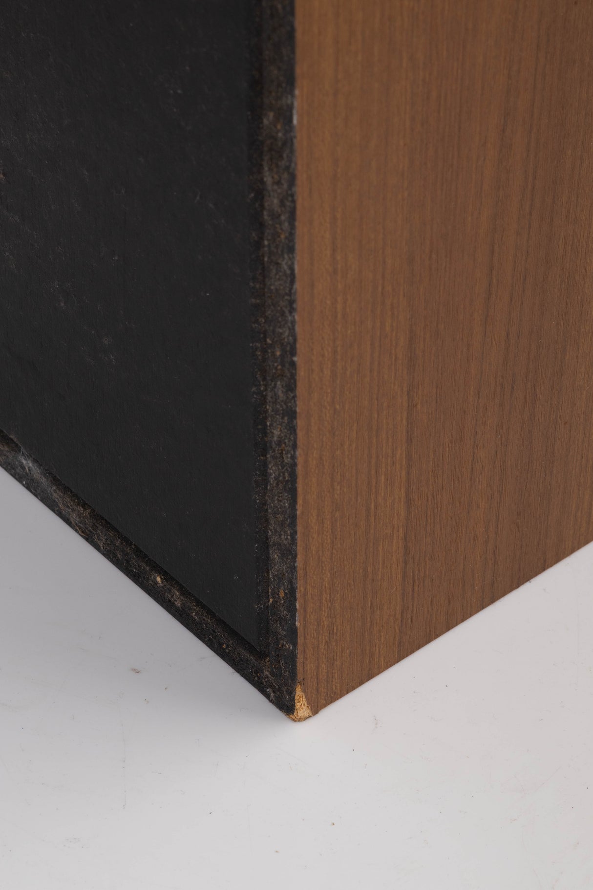 Close up view of a used Wharfedale Laser 120 Standmount Speaker in Teak finish