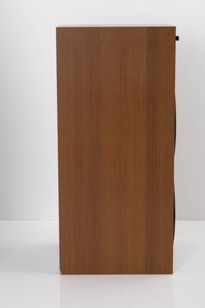 Side view of a used Wharfedale Laser 120 Standmount Speaker in Teak finish