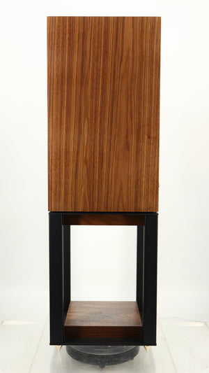 Right side view of a used Wharfedale Linton Standmount Speaker W/ Stand in a walnut finish