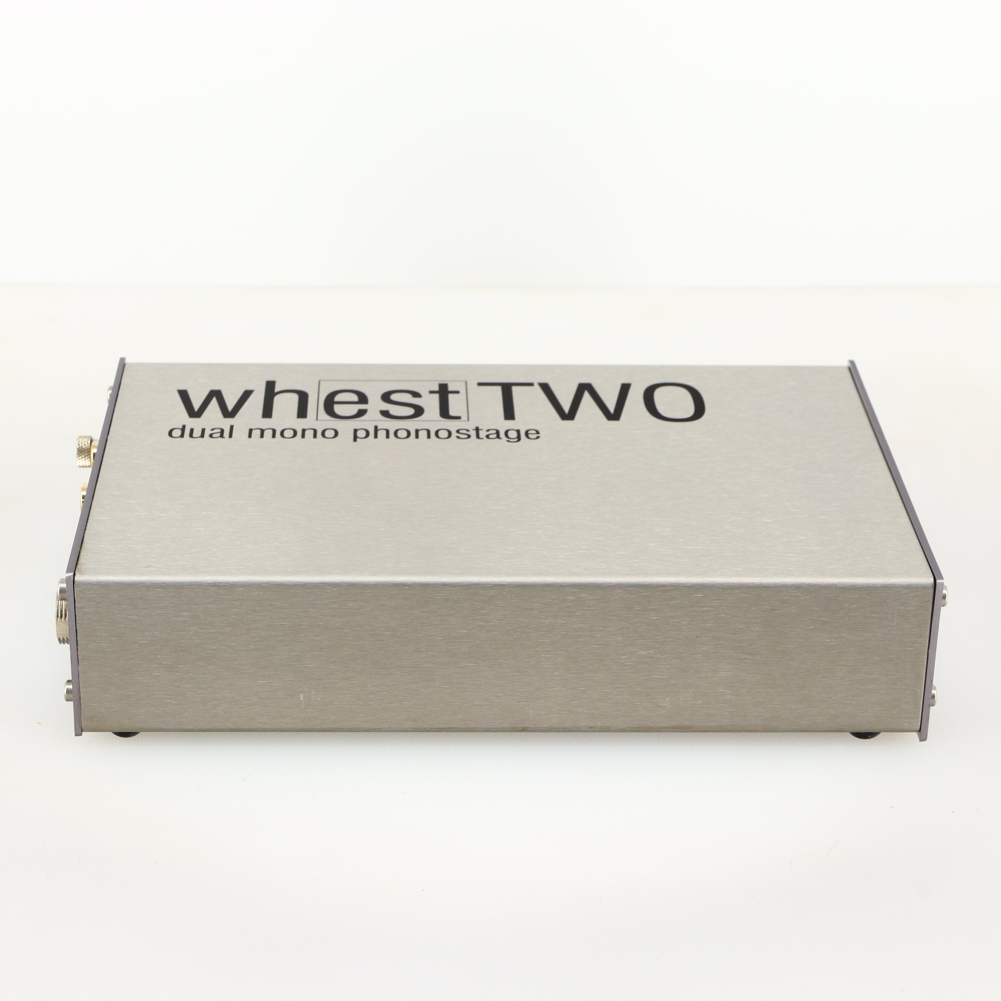 Left side view of a used Whest TWO MM/MC Phonostage in a silver finish