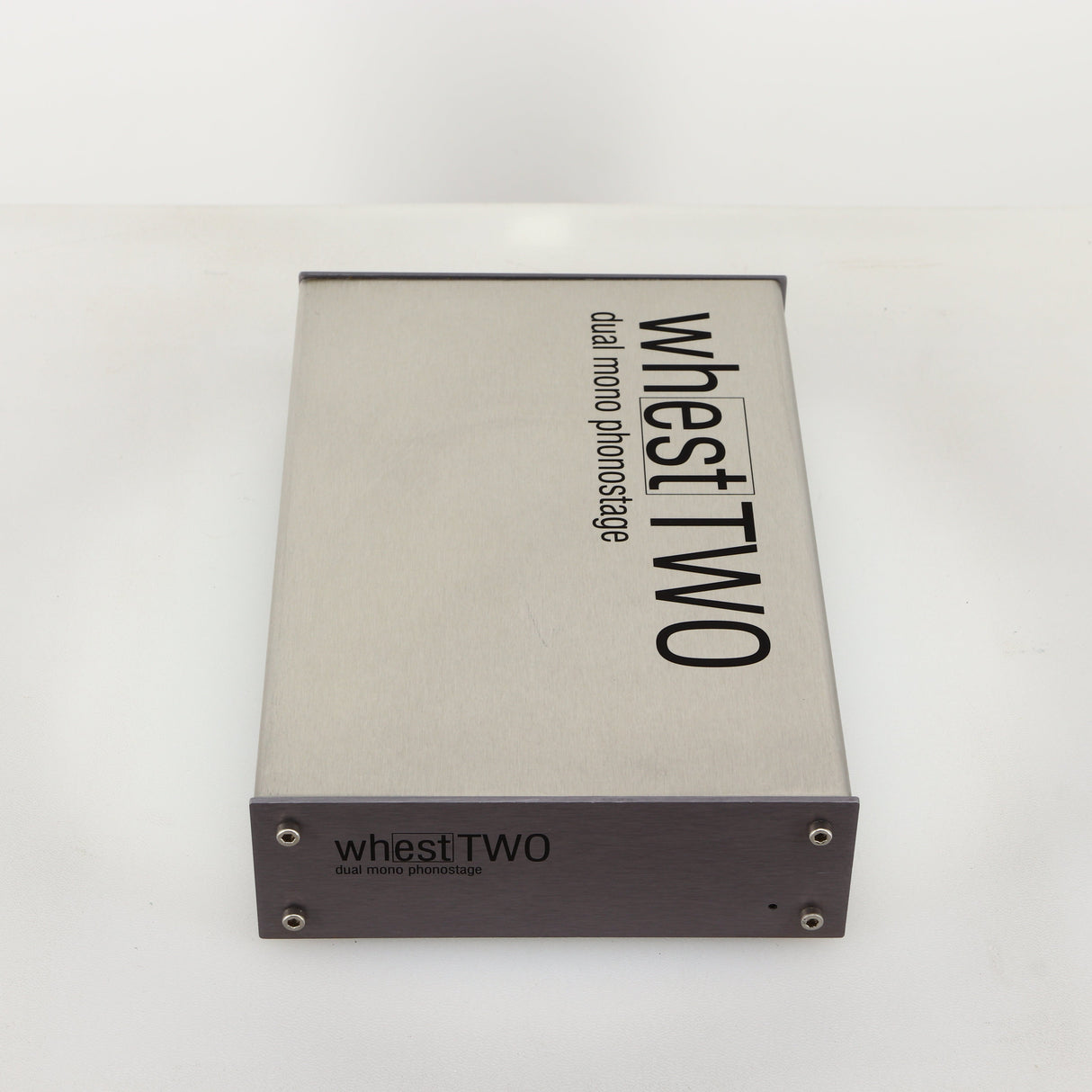 Top of a used Whest TWO MM/MC Phonostage in a silver finish