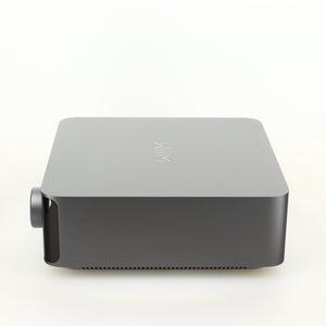 Right side view of a used Wiim Amp Ultra Streaming Amplifier in a grey finish