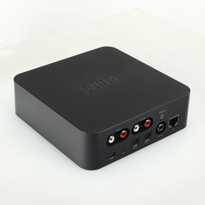 Rear right corner of a used Wiim Pro Plus Streamer in a black finish