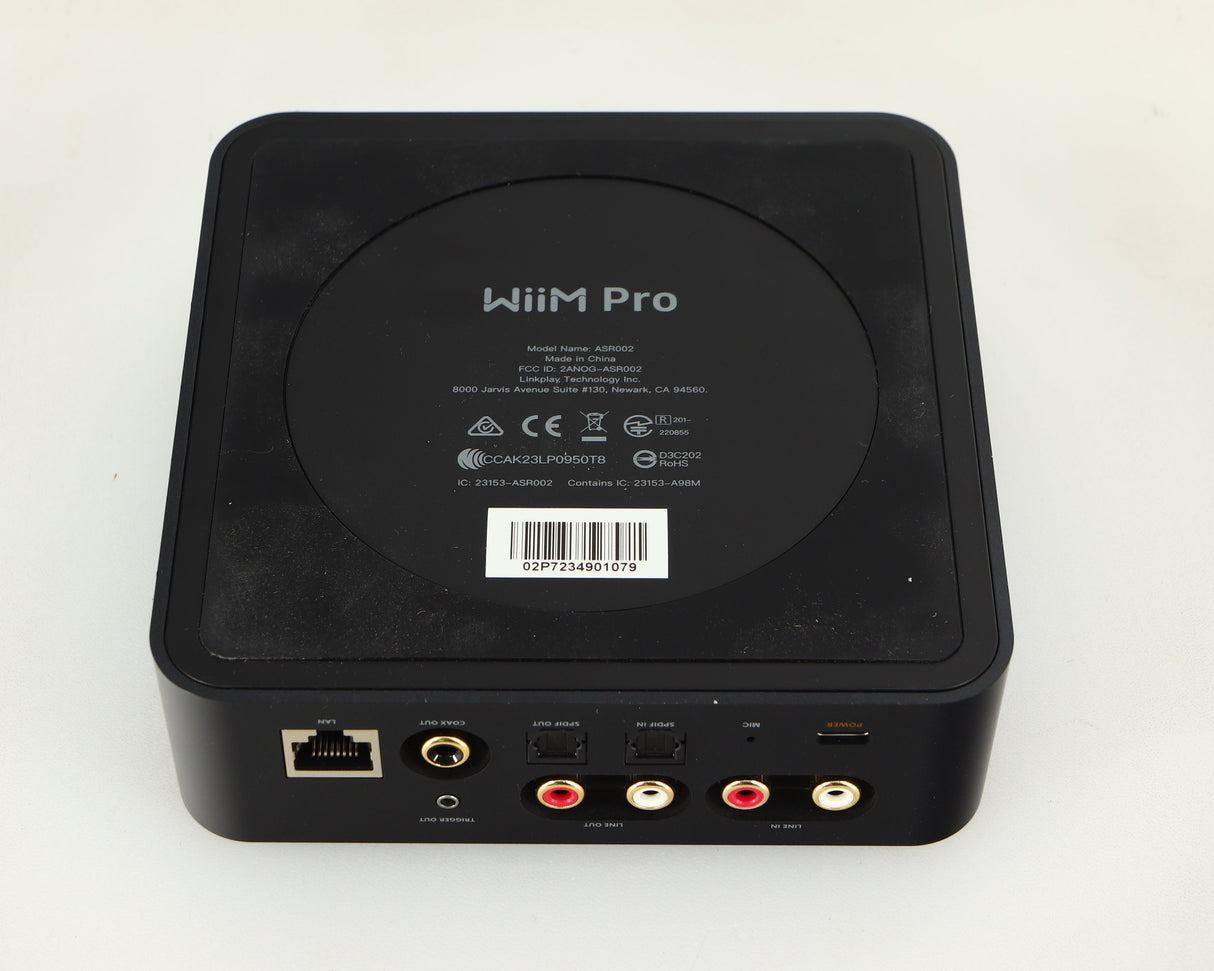 Underside of a used WiiM Pro Streamer