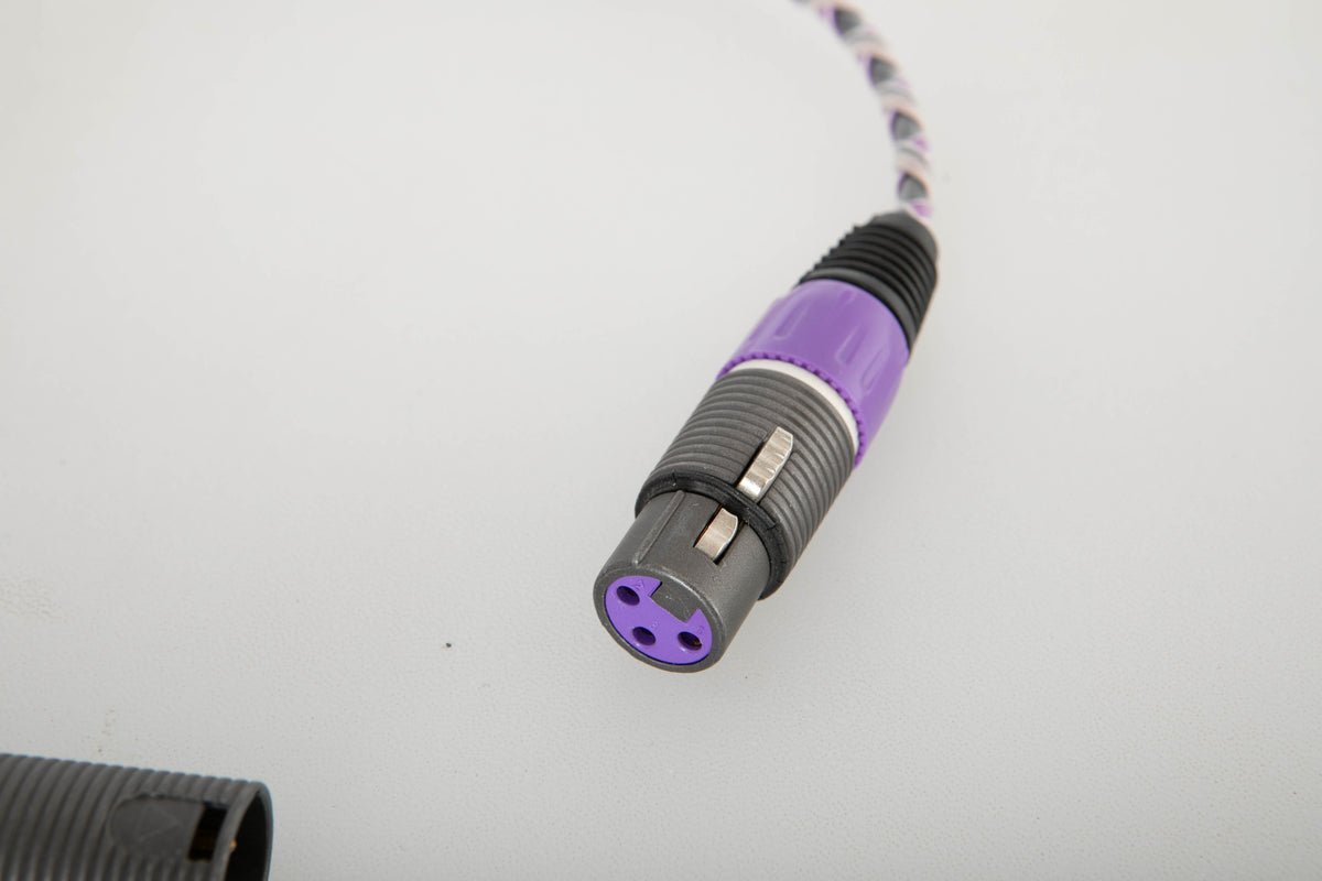 Close up view of a used XLO Electric Ultra Plus UP4B AES/EBU 0.5m Balanced Digital Interconnect Cable