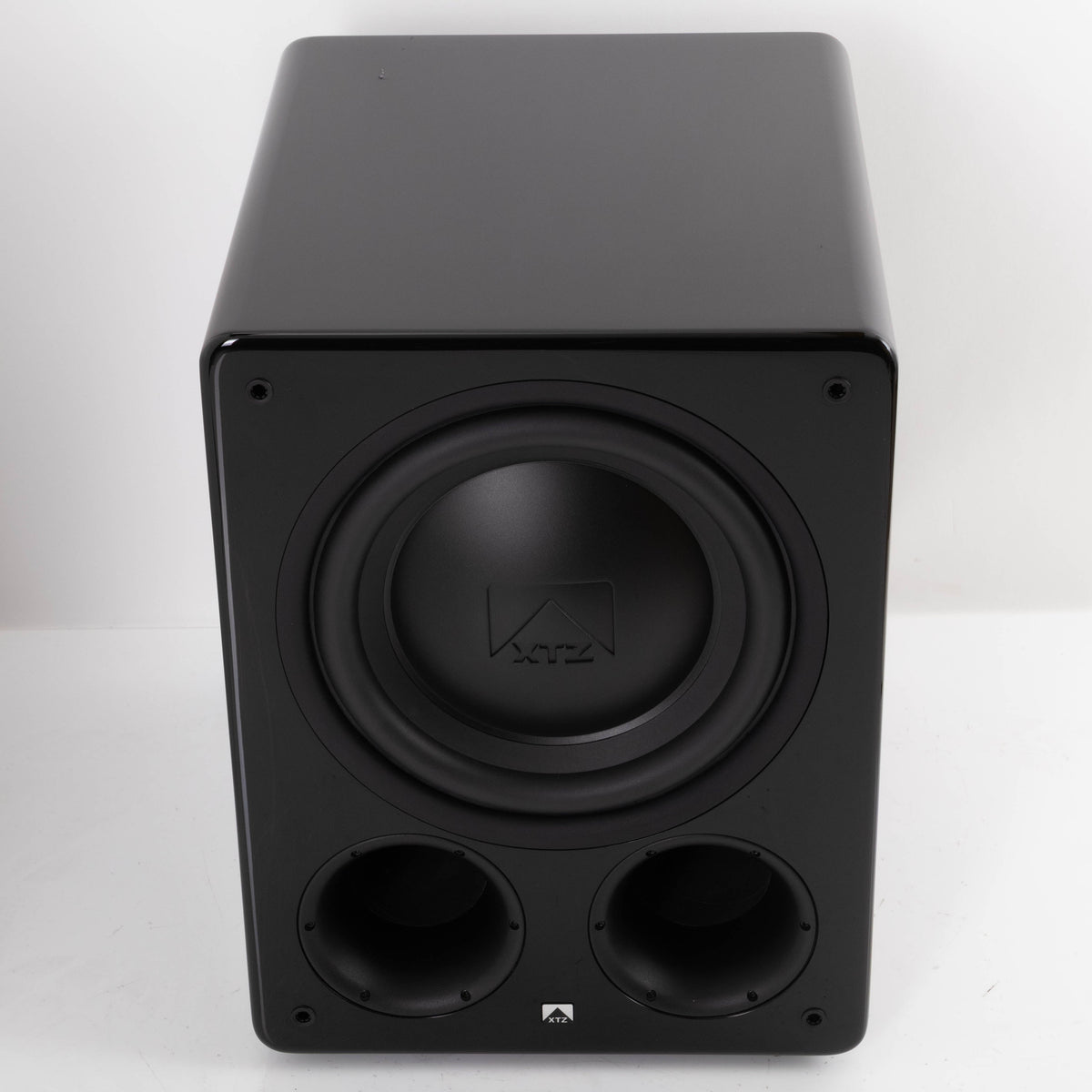 Front view of a used XTZ SA-1 Subwoofer in a Gloss Black finish