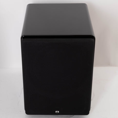 Front view of a used XTZ SA-1 Subwoofer in a Gloss Black finish showing Grille