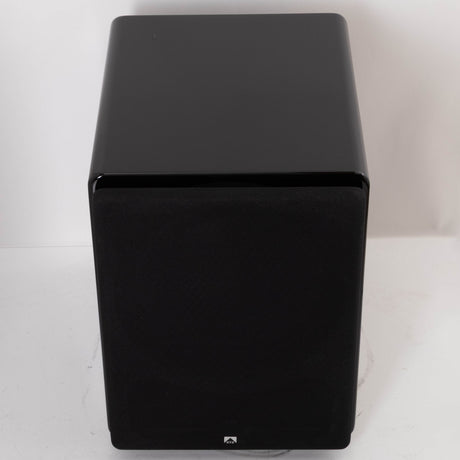 Top of a used XTZ SA-1 Subwoofer in a Gloss Black finish