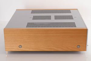 Left side view of a used Yamaha A-S2000 Integrated Amplifier in a Silver finish
