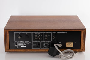 Rear view of a used Yamaha CT-7000 FM Tuner showing Phono Outputs
