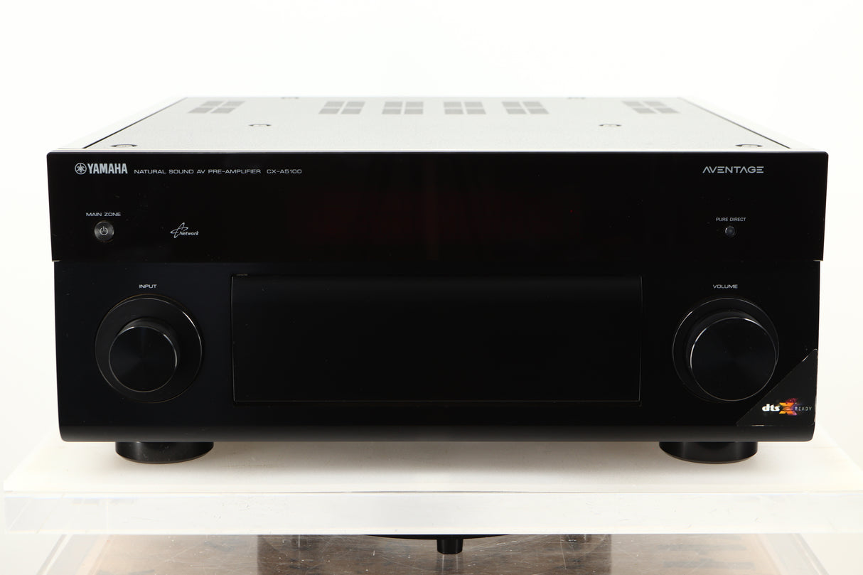 Front view of a used Yamaha CX-A5100 AV Pre Amplifier in Black finish