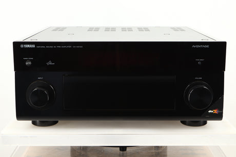 Front view of a used Yamaha CX-A5100 AV Pre Amplifier in Black finish
