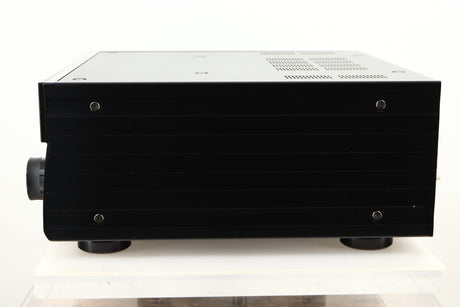 Side view of a used Yamaha CX-A5100 AV Pre Amplifier in Black finish