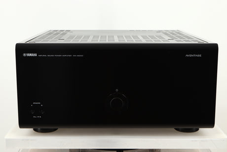 Front view of a used Yamaha MX-A5000 AV Power Amplifier in Black finish