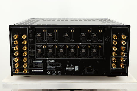 Rear view of a used Yamaha MX-A5000 AV Power Amplifier in Black finish