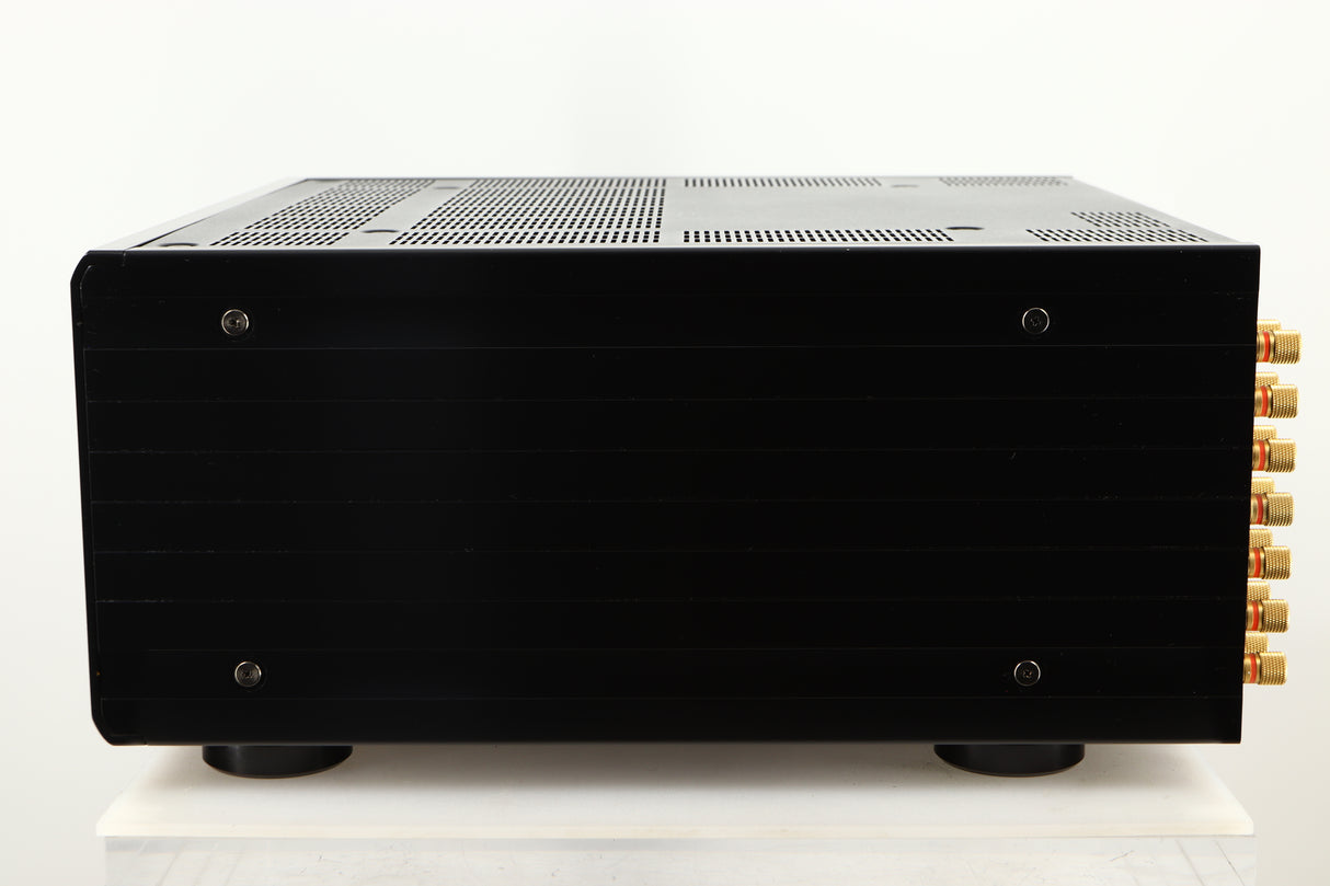 Side view of a used Yamaha MX-A5000 AV Power Amplifier in Black finish