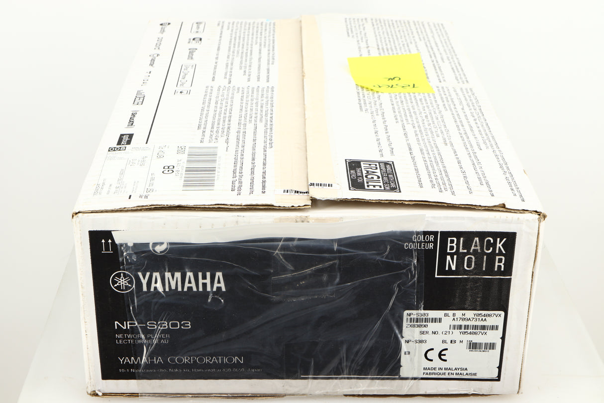 Box for a used Yamaha NP-S303 Musicast Streamer in a black finish