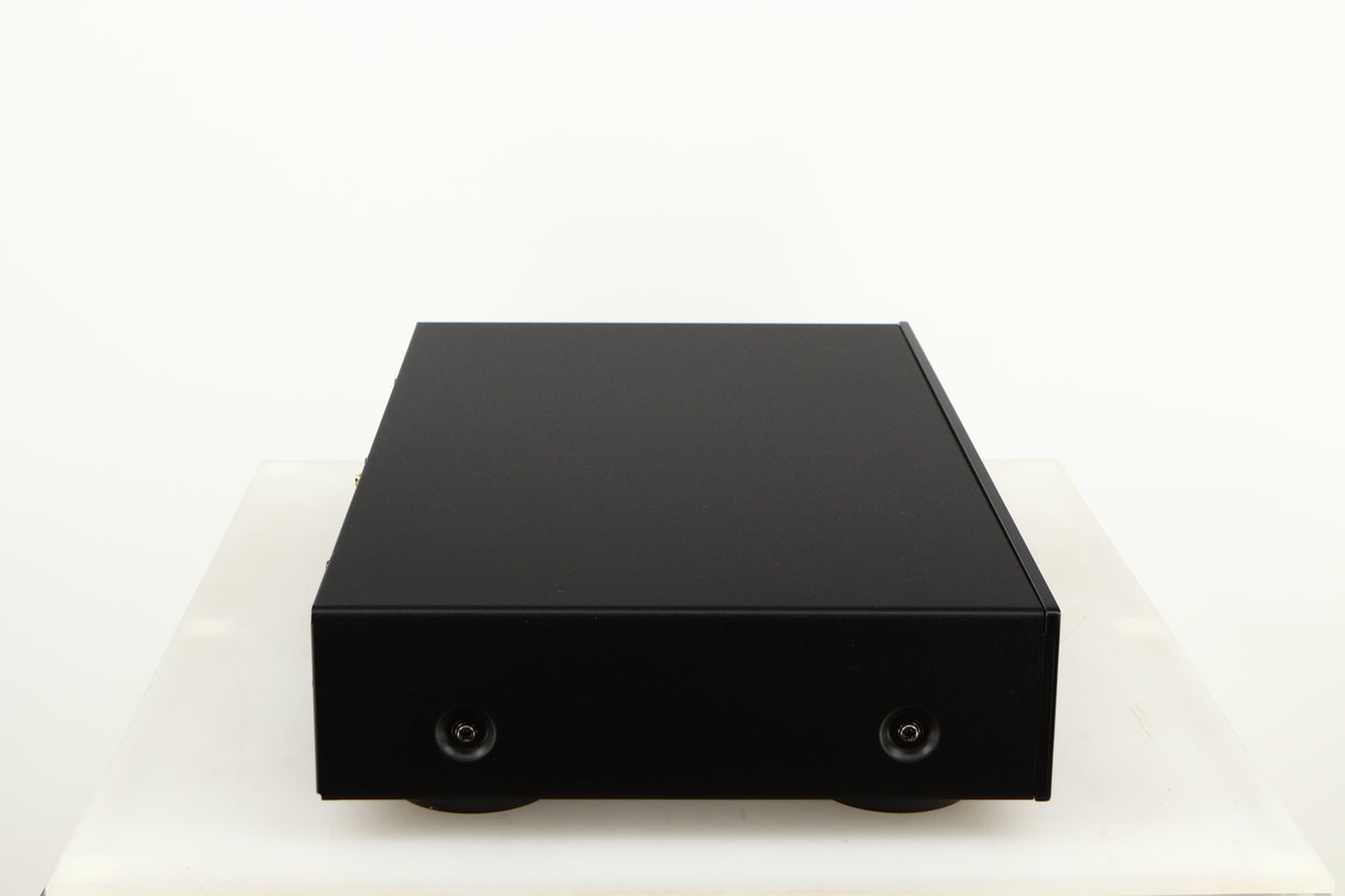 Left side view of a used Yamaha NP-S303 Musicast Streamer in a black finish