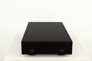 Left side view of a used Yamaha NP-S303 Musicast Streamer in a black finish