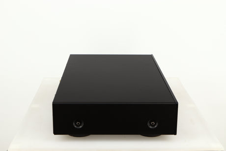 Left side view of a used Yamaha NP-S303 Musicast Streamer in a black finish