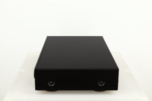 Right side view of a used Yamaha NP-S303 Musicast Streamer in a black finish
