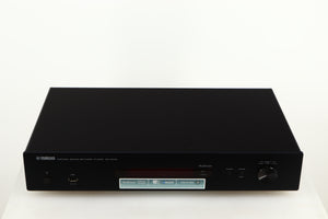 Top of a used Yamaha NP-S303 Musicast Streamer in a black finish