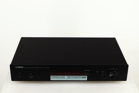Top of a used Yamaha NP-S303 Musicast Streamer in a black finish