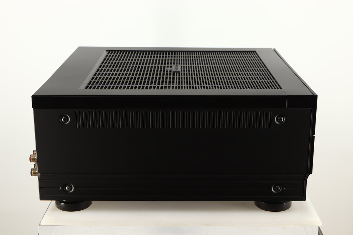 Left side view of a used Yamaha RX-A8A Aventage AV Receiver in a black finish