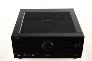 Top of a used Yamaha RX-A8A Aventage AV Receiver in a black finish