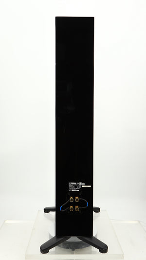 Rear view of a used Yamaha Soavo 1 Floorstanding Speaker in a piano black finish