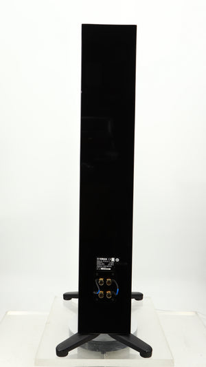 Rear view of a used Yamaha Soavo 1 Floorstanding Speaker in a piano black finish