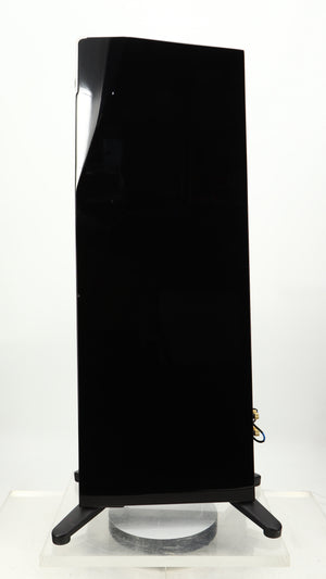 Right side view of a used Yamaha Soavo 1 Floorstanding Speaker in a piano black finish