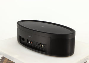 Rear left angle of a used Yamaha WX-051 Musicast Streaming Speaker in a black finish